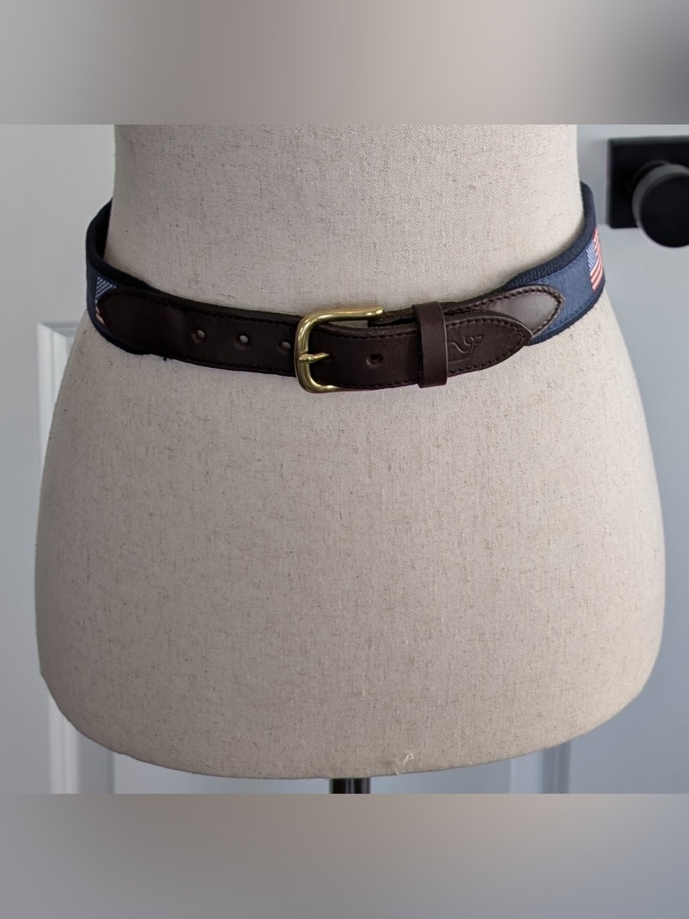 Vineyard Vines Women’s American Flag Ribbon Belt Size 26